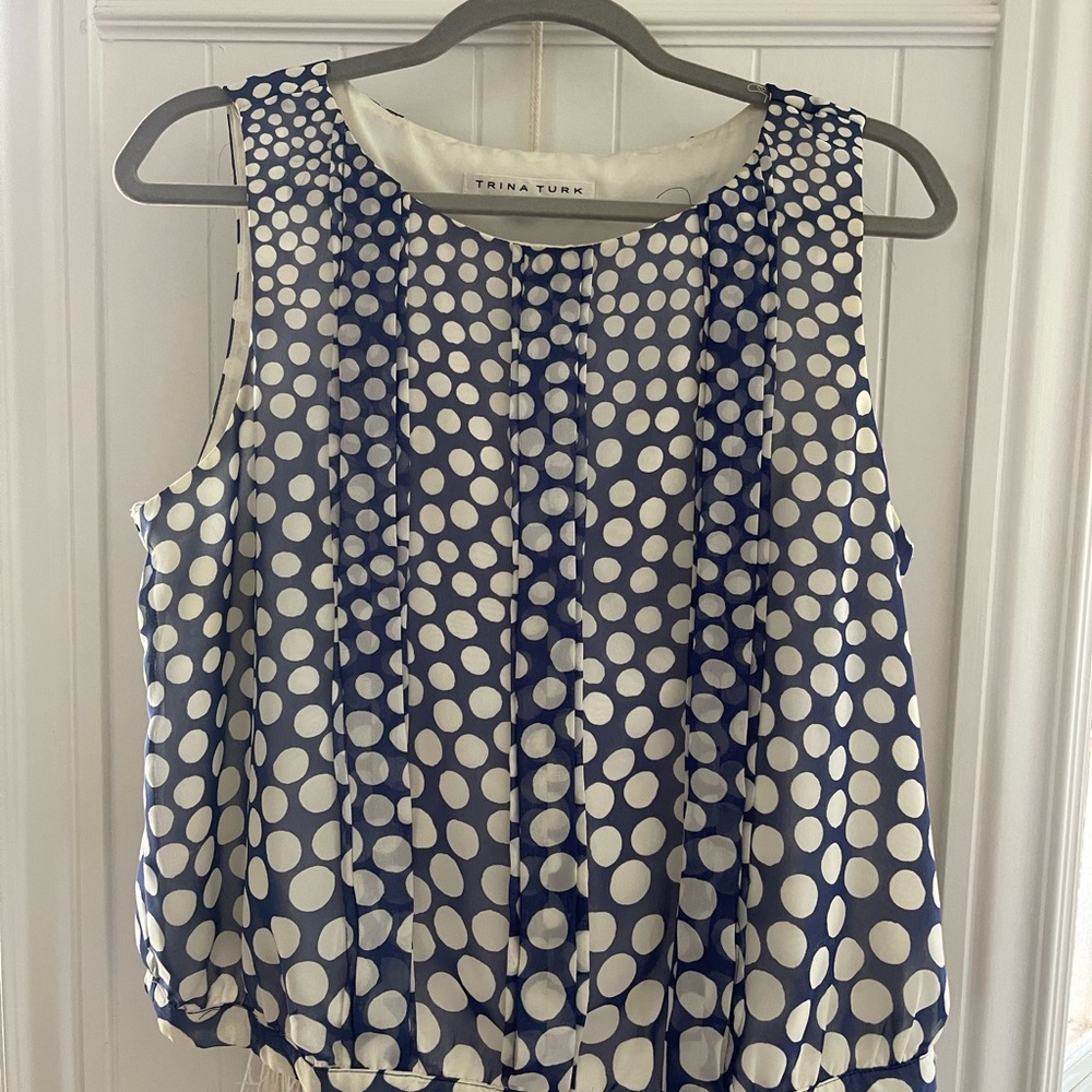 Trina Turk polkadot blouse